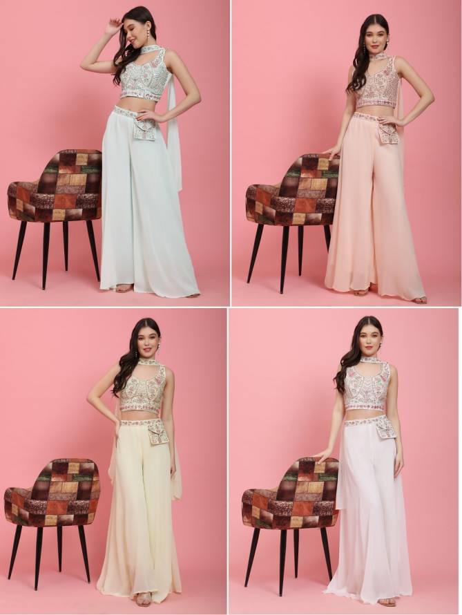 C324 By Amoha Trendz Crop Top Readymade Suits Wholesale Market In Surat With Price
